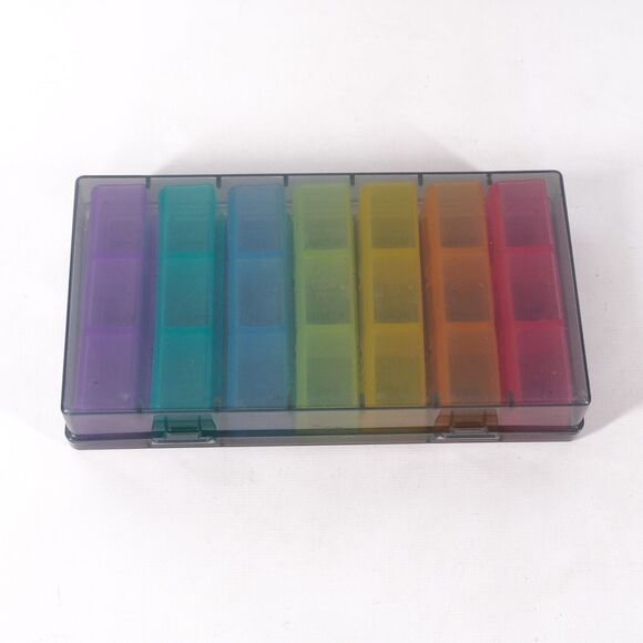 Morning Noon Night Vitamin Organizer 7-Day Pill Box Medicine Storage Container - Picture 2 of 6